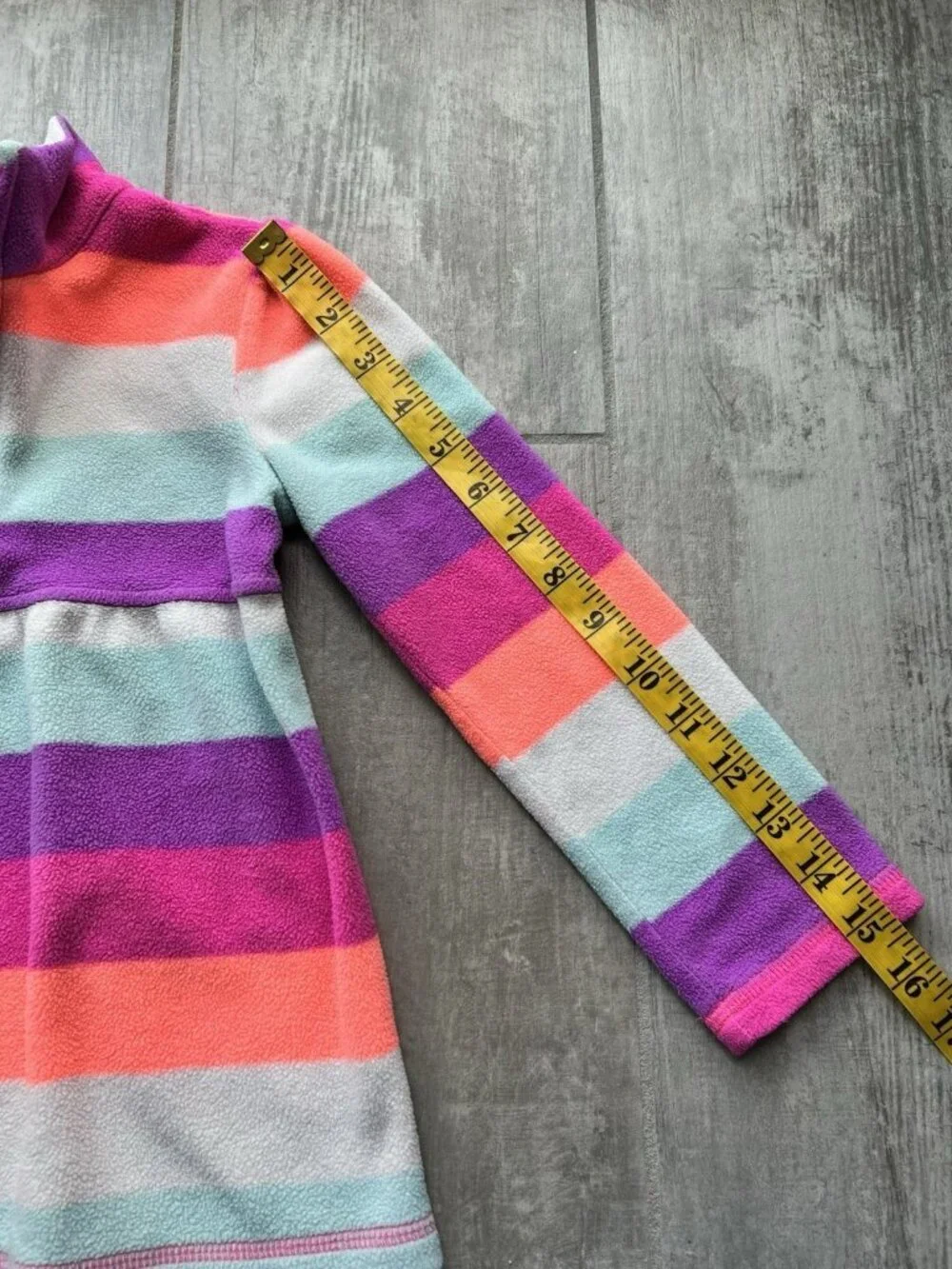 Toddler Little Girls Fleece Rainbow Half Zip Pullover Lightweight Jacket 5T